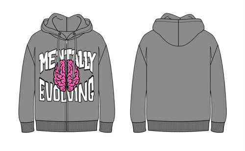 Charcoal Grey Zip Up